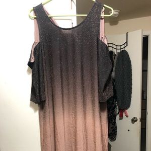 Sheer Foley ombré dress